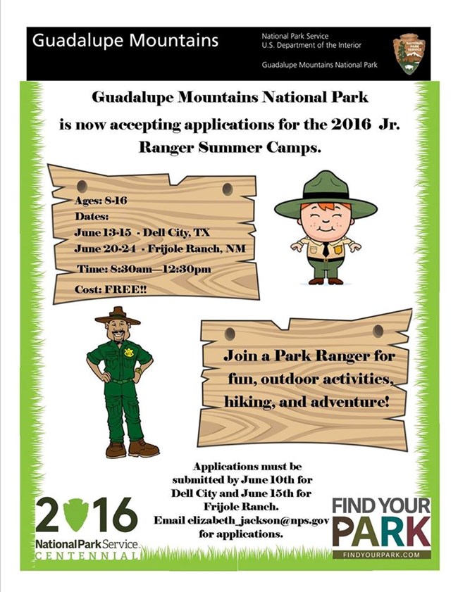 Junior Ranger Camp 2016 Flyer Junior Ranger Camp 2016 Flyer