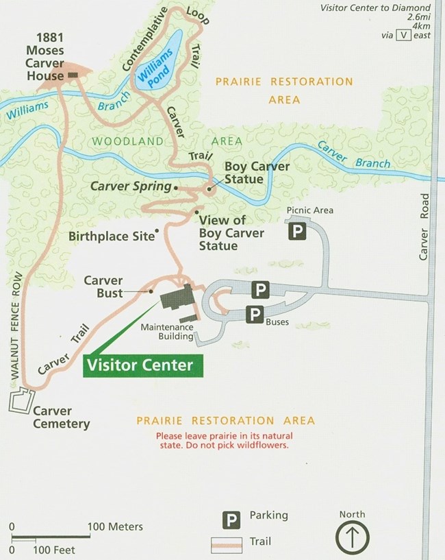 George Washington Carver NM Map