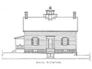 Engineering drawing of the Jones Point lighthouse