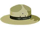 Drawing of a ranger's hat