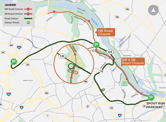 Map of detour