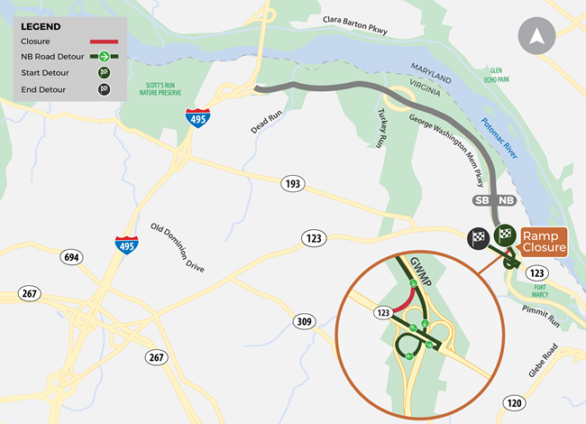 Detour map.