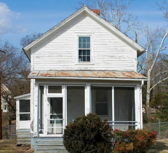 A white clapboard building
