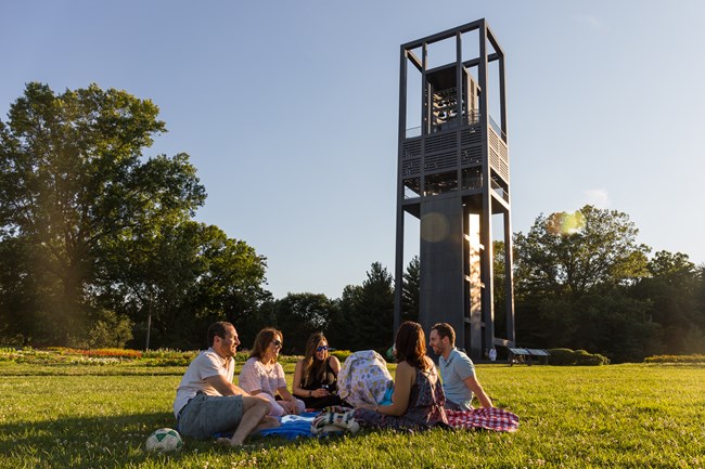 People enjoying a Carillon concert People enjoying a Carillon concert