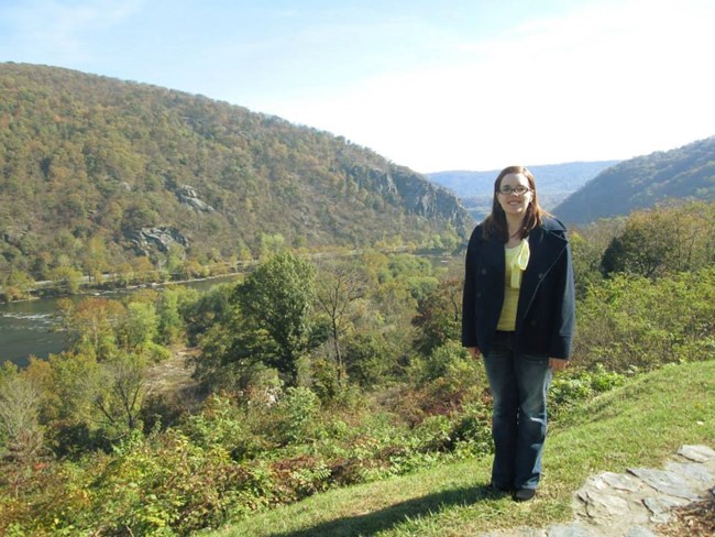Media Intern Jen Smith at Hilltop House, Photo by Elizabeth Kerwin-Nisbet, 2013