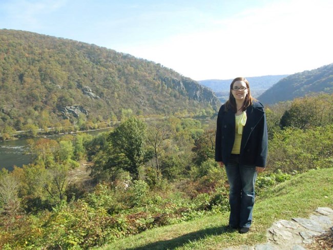 Media Intern Jen Smith at Hilltop House, Photo by Elizabeth Kerwin-Nisbet, 2013