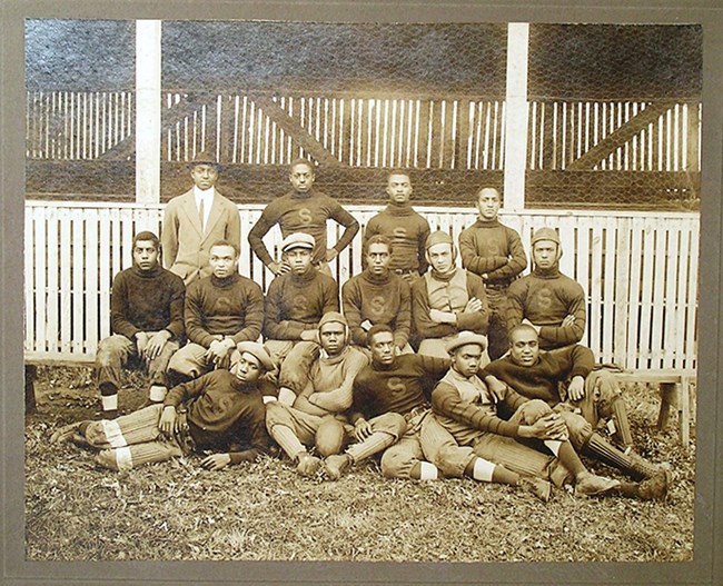 Photograph of Storer College Football Team taken in 1909 (Historic Print)