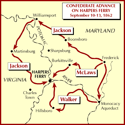 The Confederate advance on Harpers Ferry, Spetember 10-13, 1862