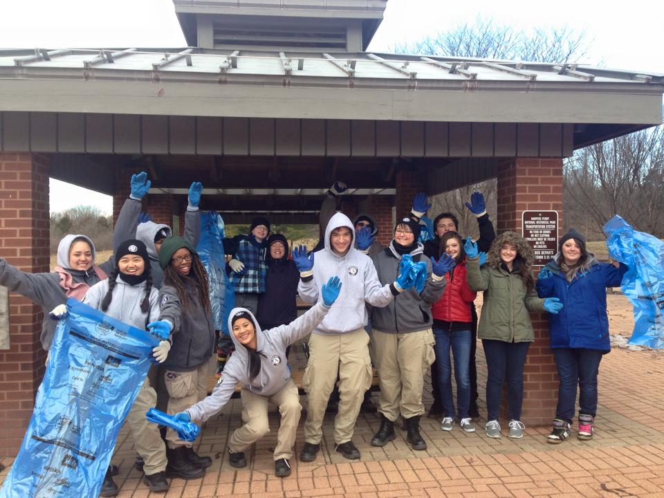 Volunteers from the 2015 MLK Day of Service at Harpers Ferry National Historical Park.