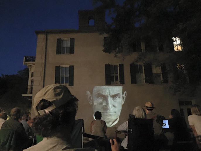 Visitors watch John Brown’s Holy War on The Green