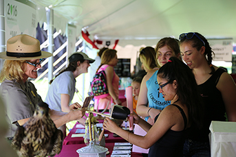 Visitors participate in the "A Day in the Park" event