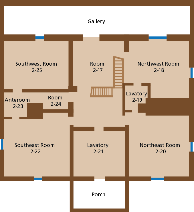 A floor plan of a house