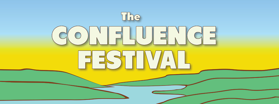 portion of "The Confluence Festival" poster - text and pastel colors