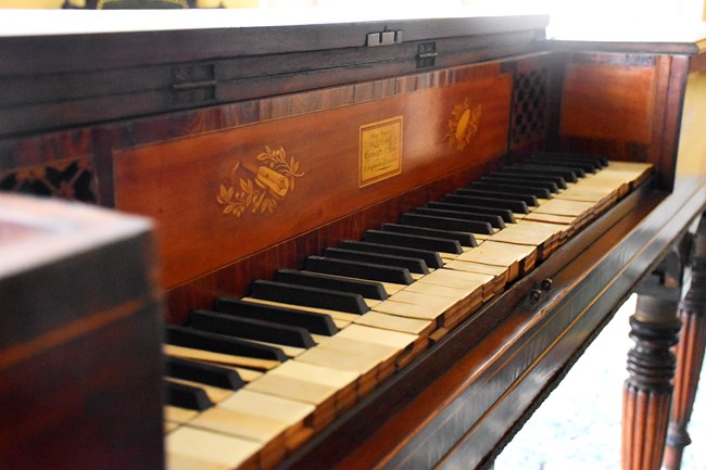 A row of piano keys