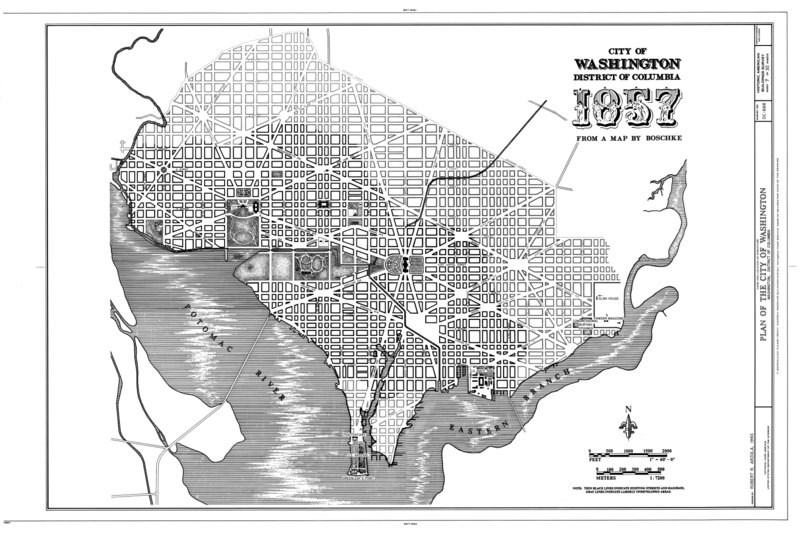 A map of Washington DC