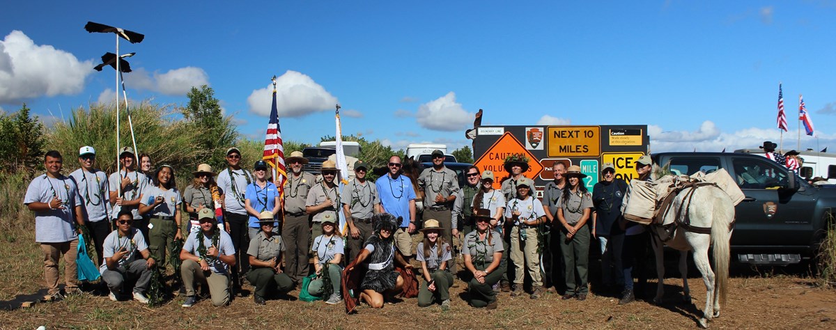 2019 Makawao Parade with NPS staff, volunteers, interns, and partners