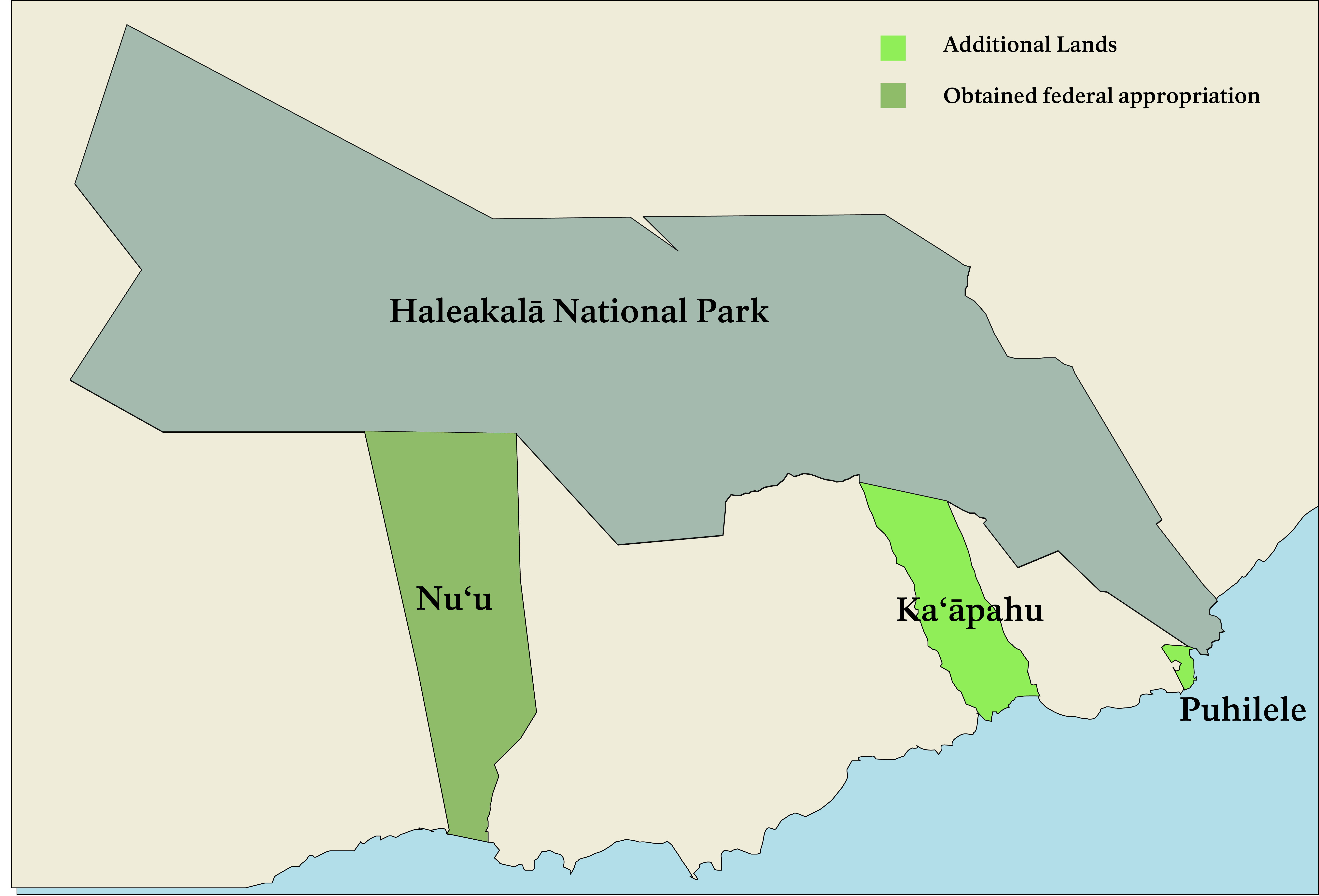 map of haleakala boundary with new additions.