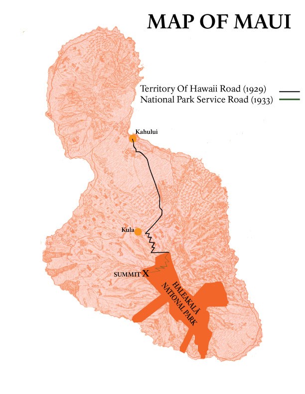 graphic of the island of Maui