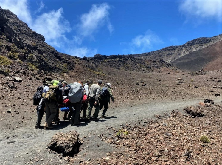 National Park Service emergency responders carry out hypothermic visitor 7_21_22