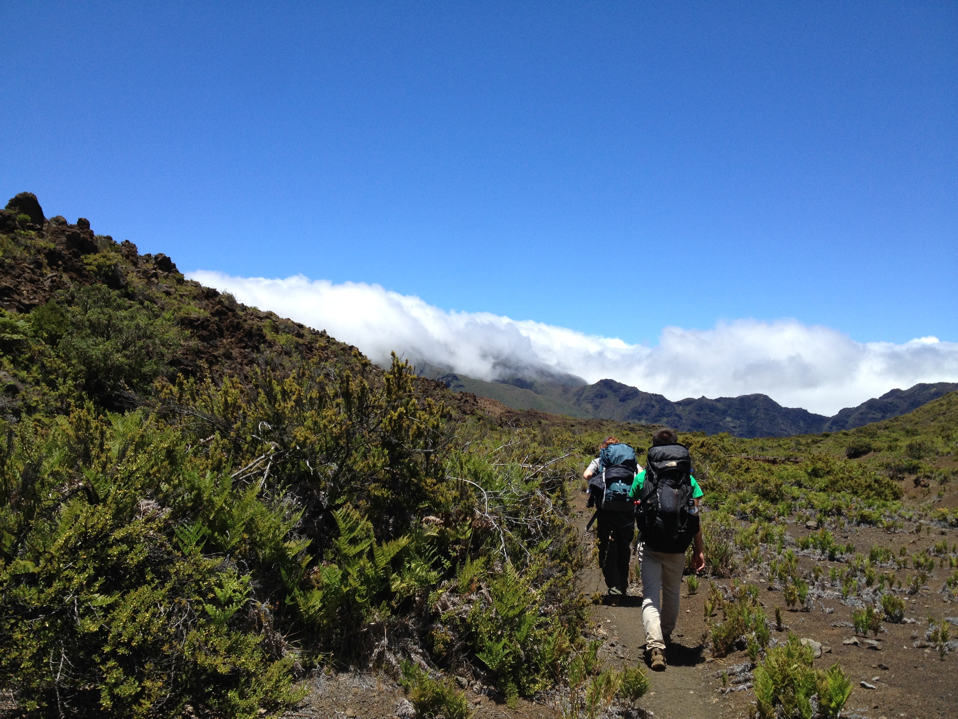 college interns backpacking trip