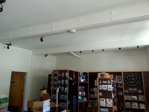 repaired ceiling beam