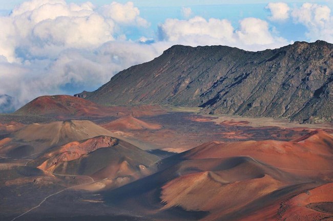 Cinder cones in the Summit District. HALE cinder cones