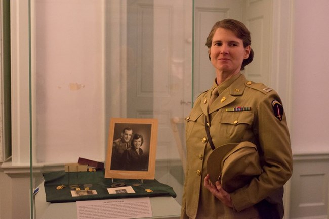The North Portico display about World War II