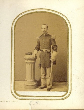 Historic image of Charles Ridgely in his Horse Guard uniform.