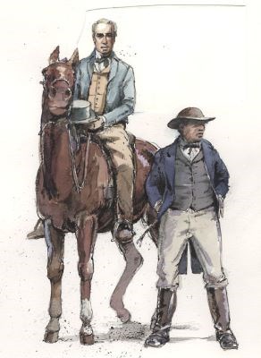 painting depicting Charles Carnan Ridgely and an overseer