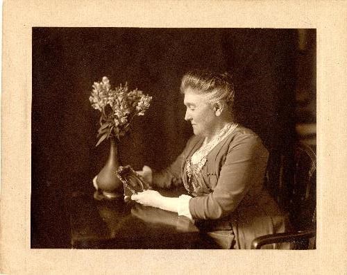 black and white photo of woman
