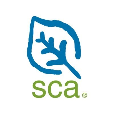 thesca.org logo a blue leaf outline over the letters SCA