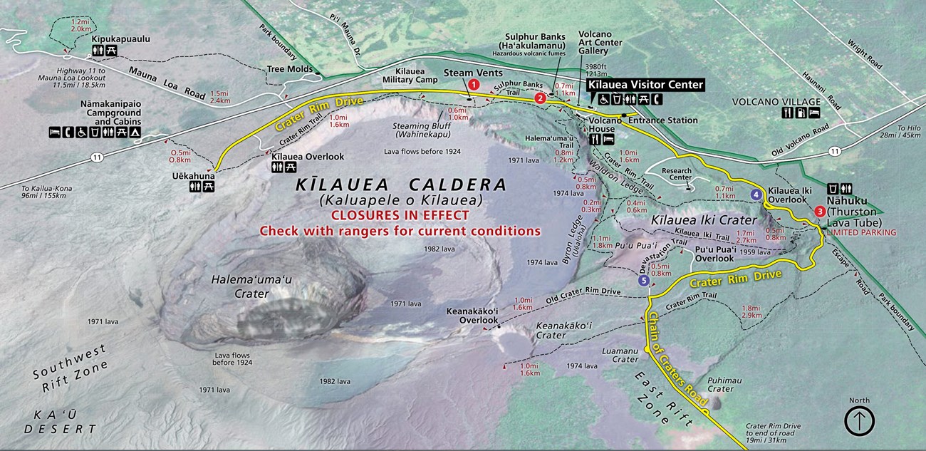 Kīlauea summit map