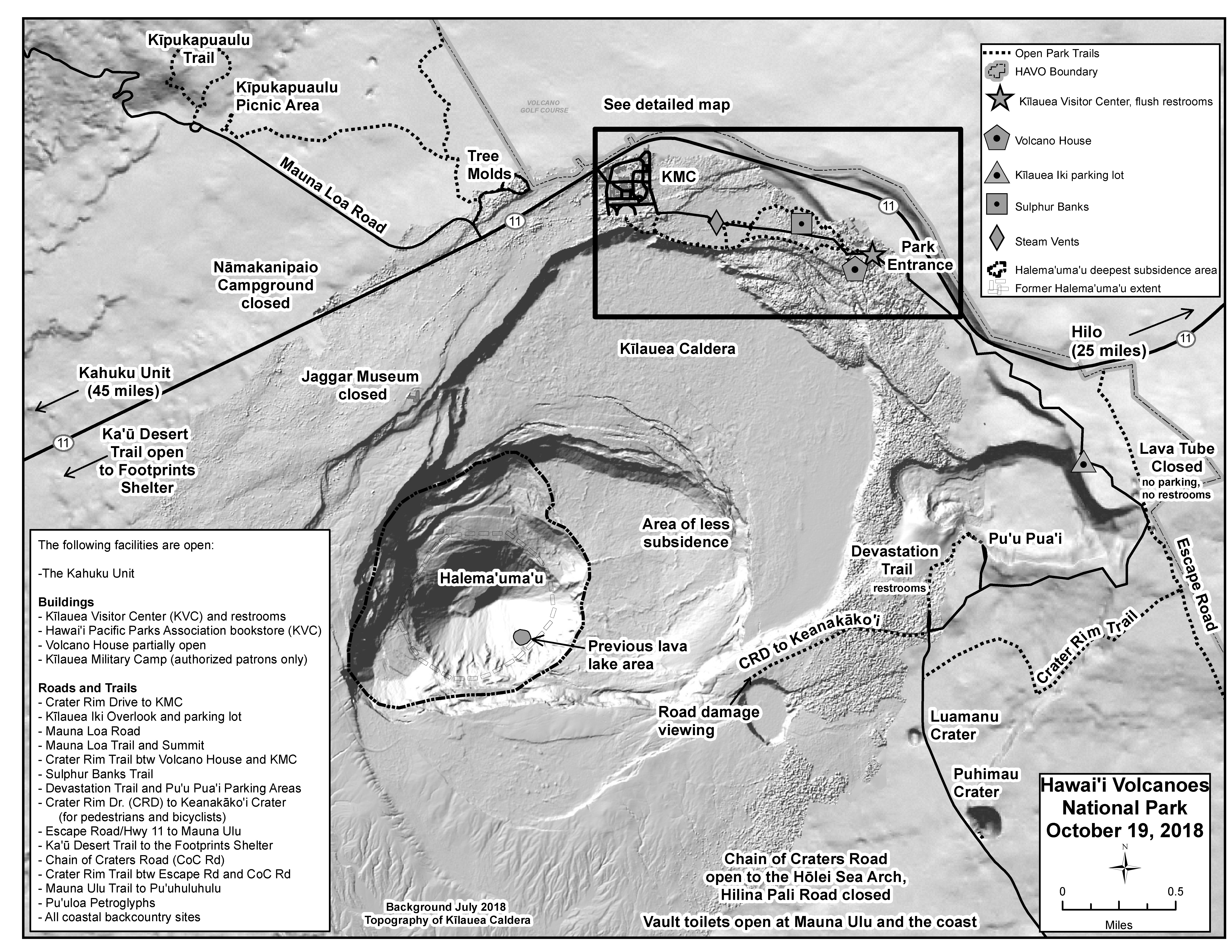 Volcanoes National Park Map Hawaii Volcanoes National Park | Big Island Hawaii