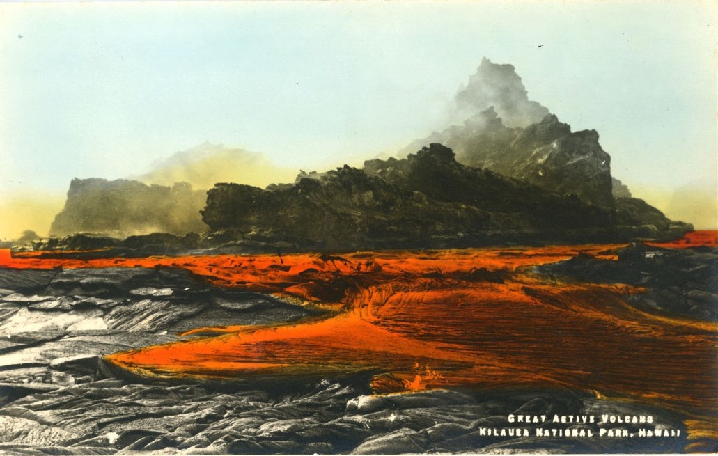 Great Active Volcano postcard