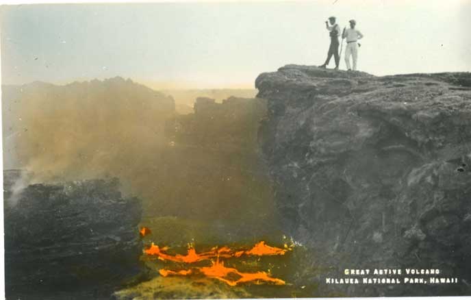 Great Active Volcano postcard