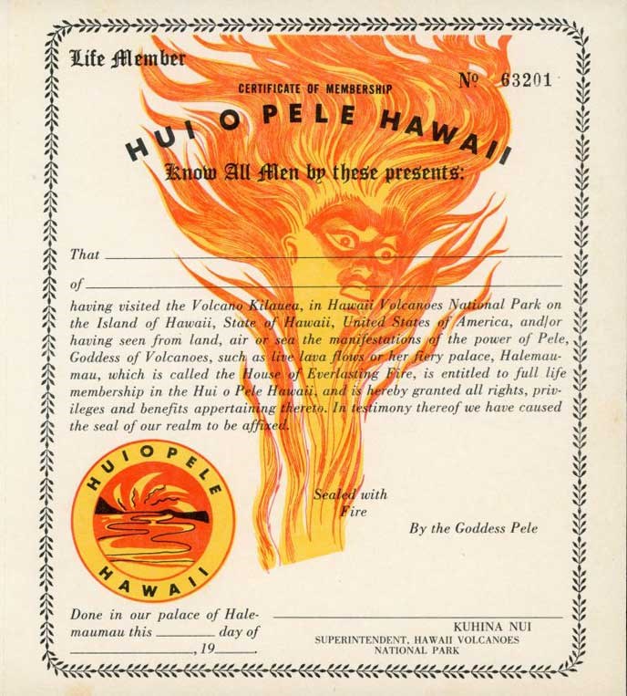 Hui o Pele Certificate