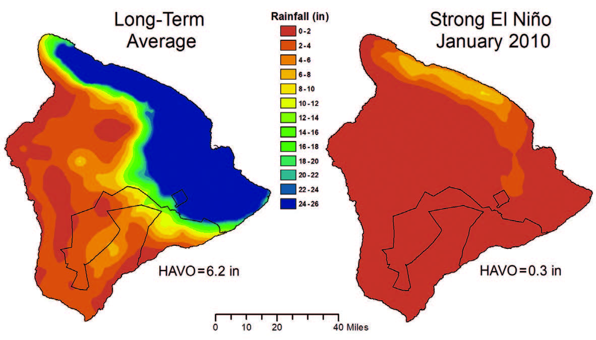 Drought in the Pacific Hawaiʻi Volcanoes National Park (U.S. National Park Service)