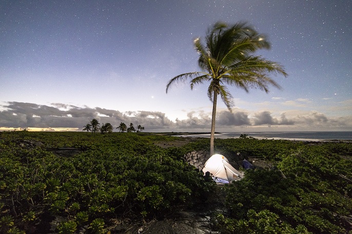Tent camping at ‘Āpua Point Tent camping at ‘Āpua Point