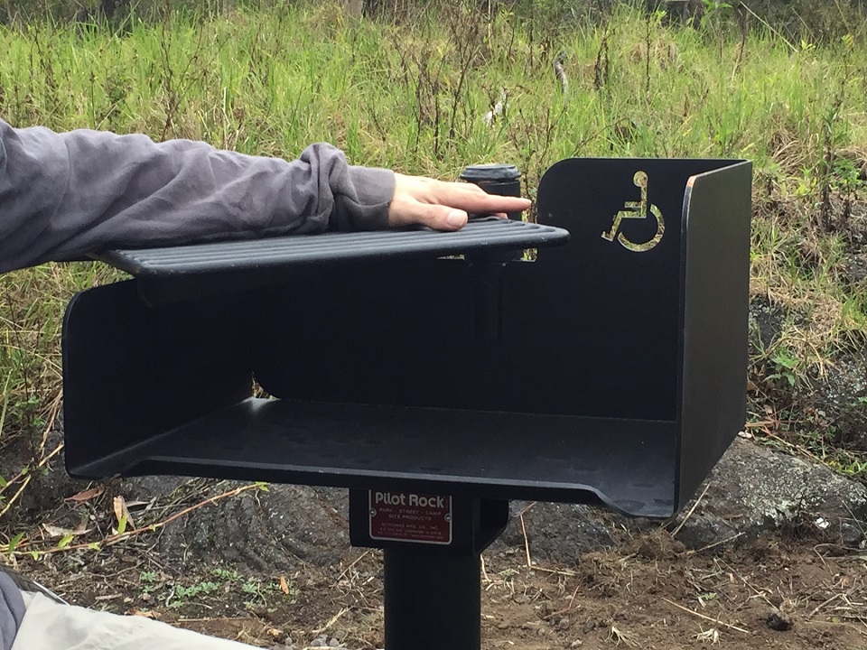 Closeup of accessible barbecue