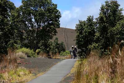 Hikers on Devastation Trail