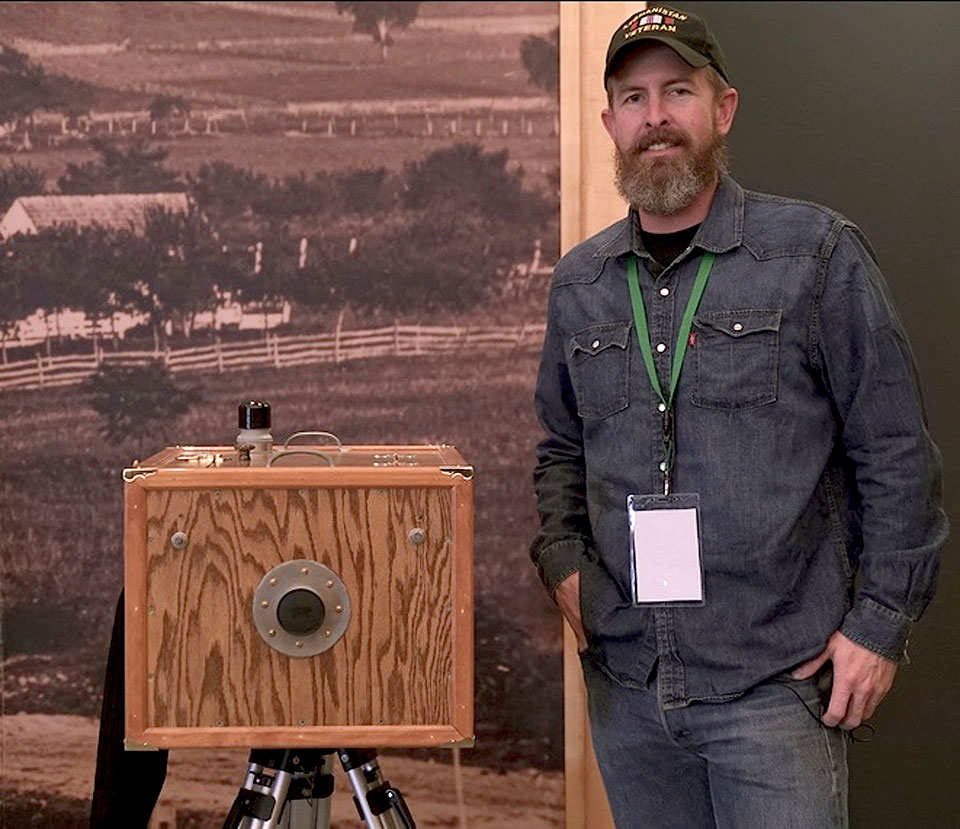 Nicholas Collier and camera Nicholas Collier and camera