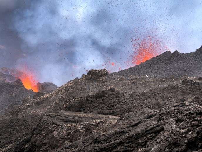 Piton de la Fournaise volcano La Reunion Island