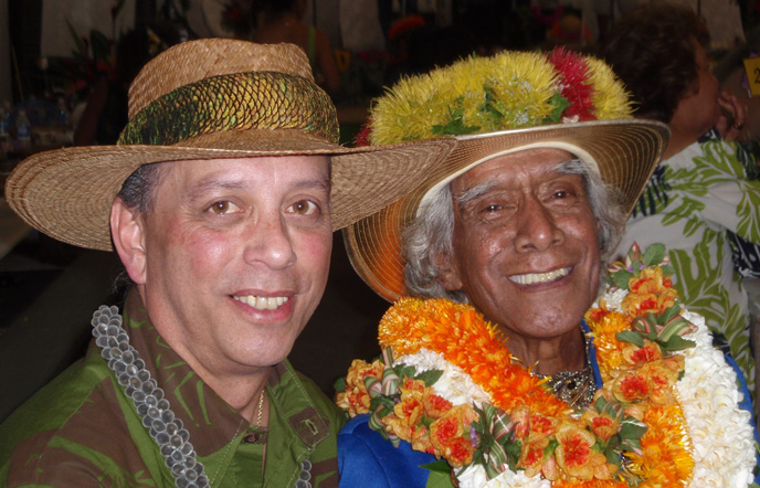 Rick Makanaaloha Kia‘meaokekanaka San Nicolas and Uncle George Na‘ope