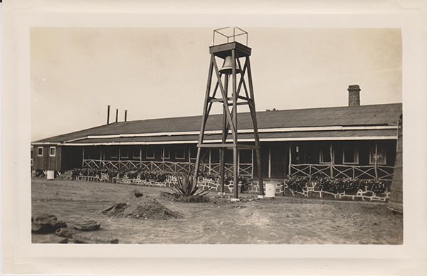 Bell tower later used as guard tower at Kilauea Military Camp