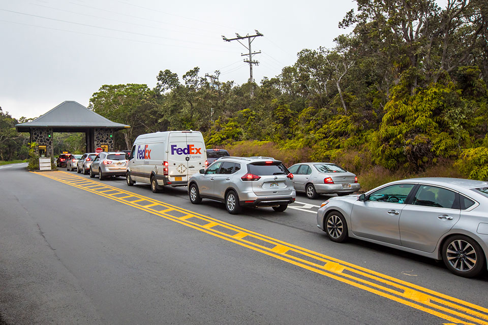 Entrance station traffic