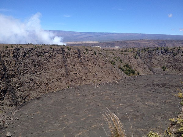 Join a guided hike to the edge of Keanakāko‘i Crater