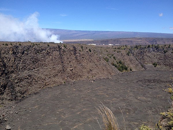 Join a guided hike to the edge of Keanakāko‘i Crater