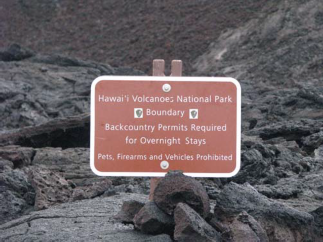 Park Boundary Sign