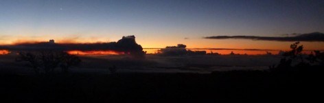 Sunrise along Mauna Loa summit trail