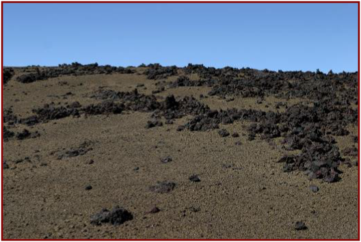 Cinders and Lava near the Caldera